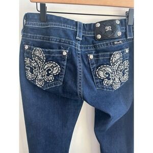 Miss‎ Me Mid Rise Easy Skinny Jeans Size 28 Y2K Embellished goth grunge boho
